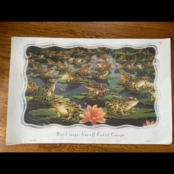 Large frog maximalist decor print poster